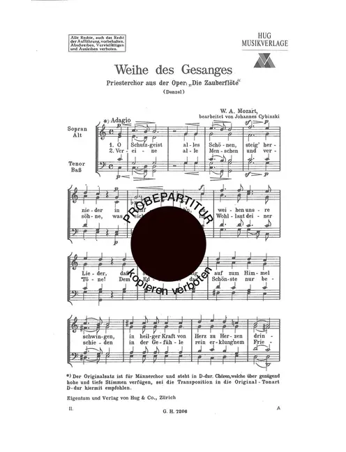 Weihe des Gesanges